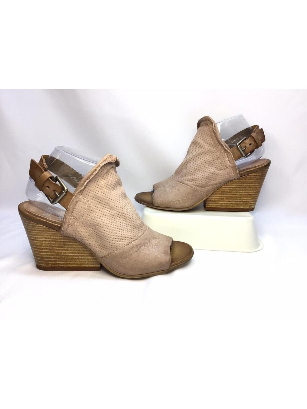 NEW Miz Mooz Leather Wedge Sandals - KONA ROSE BLUSH 8.5 - 9 Euro 39